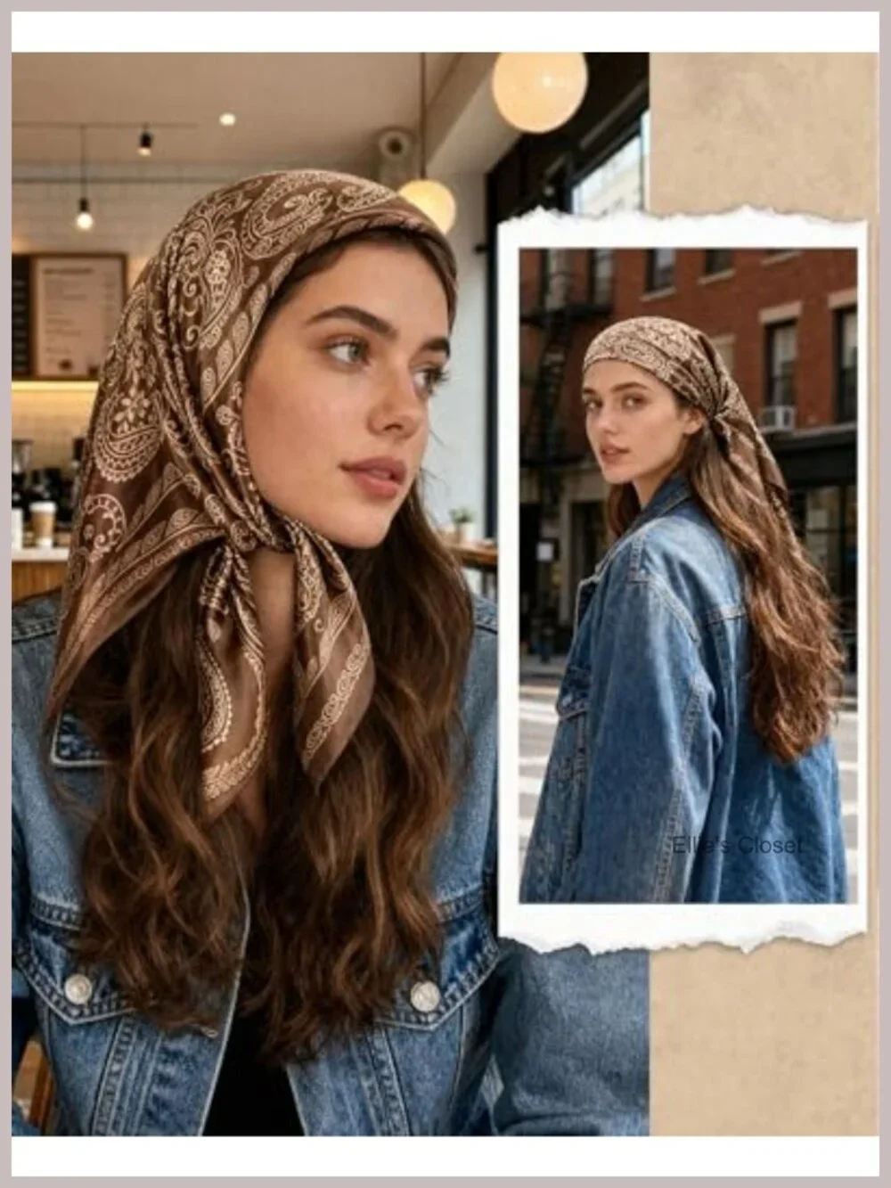 Satin Finish Square Silk Scarf Head Wrap for Women